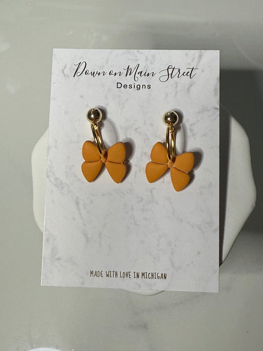 Fall orange bows